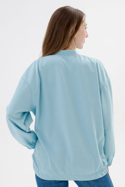 Бомбер из коттон фита аквамарин макси - Амадэль фото 15