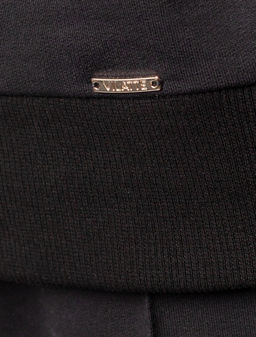 VILATTE / Укороченный джемпер с воротом на молнии из футера-двухнитки  фото 4