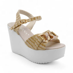 Босоножки на платформе L3-14MS бежевые