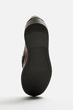 LEATHER PENNY LOAFERS - Zara фото 4
