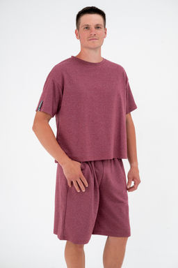 Костюм из футера унисекс бордо-меланж - Амадэль фото 19