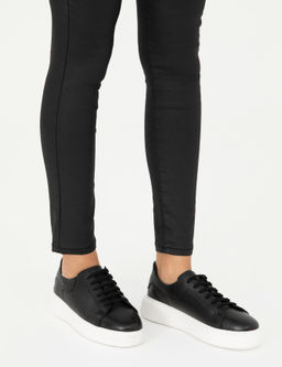 Siyah Deri Sneaker