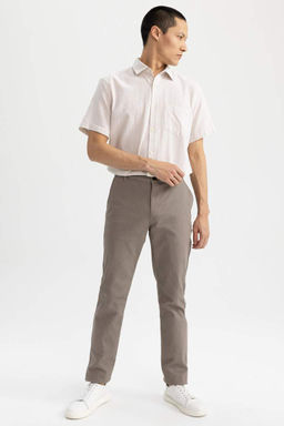 Рубашка стандартного кроя с короткими рукавами из 100% хлопка - Defacto фото 8