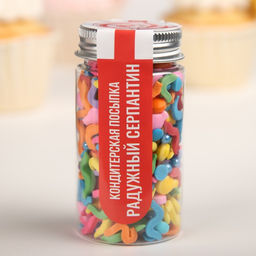 Кондитерская посыпка Радужный серпантин, 50 г - Кондимир фото 2