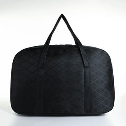 Сумка дорожная на молнии, наружный карман, длинный ремень, цвет чёрный - Simaland фото 3