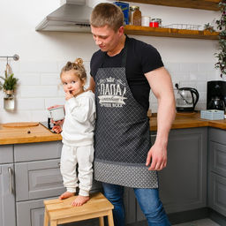 Кухонный набор Папа готовит лучше всех: фартук, прихватка, полотенце