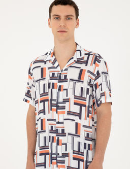 Lacivert Comfort Fit K_sa Kollu G_mlek