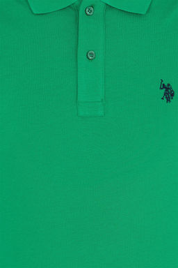 Мужская зеленая футболка с воротником поло Basic - U.s. polo assn фото 12