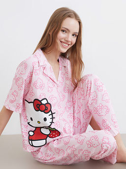 Hello Kitty Bask?l? Kad?n Pijama Tak?m