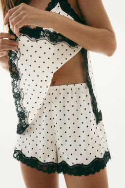 Pijama de sat?n con ribetes de encaje - H&m фото 6