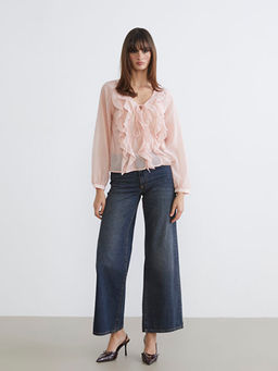 Wideleg Kad?n Jean Pantolon