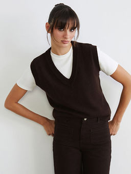 V Yaka Kad?n Triko S?veter