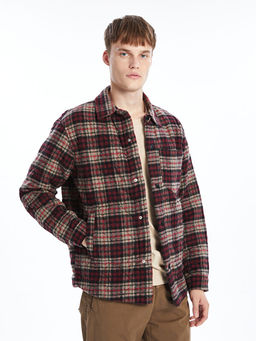 Regular Fit Uzun Kollu Ekose Erkek G?mlek Ceket