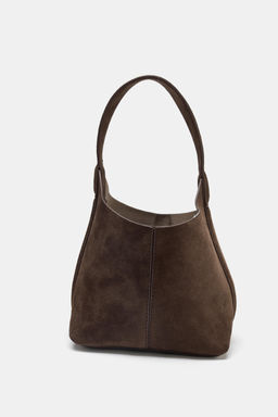 SUEDE MINI BUCKET BAG - Zara фото 11