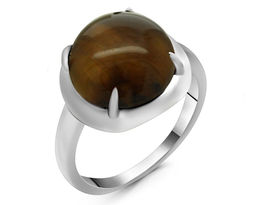 Кольцо из серебра тигровый глаз, МЦВА168