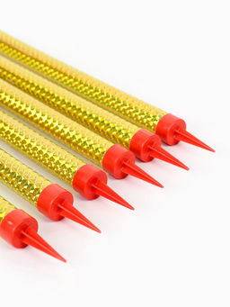 Свечи фонтаны в торт «Золото», 6 шт., 18 см, горение 50 сек