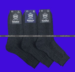 Цена за 10 пар. Сенатор носки мужские А-5 темно-серые 31  фото 3