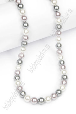 Бусины круглые на нитке 6 мм (SF-8068) жемчуг микс №2