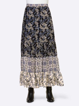 Юбка, черно-синяя - Linea tesini фото 5