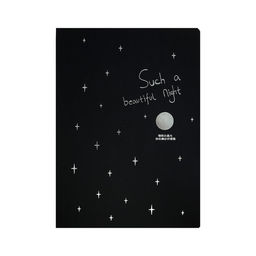 Цена за 12 шт. Скетчбук А4 «Звёздная ночь», 30 чёрных листов на гребне, плотность 70 г/м², МИКС