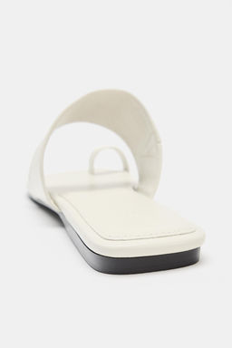 SANDALIA PLANA PIEL LIMITED EDITION / Blanco - Zara фото 6