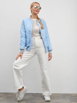 Женский бомбер ED-06 голубой - Yollochka фото 16