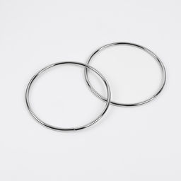 Цена за 2 шт. Ручки для сумки «Круг», металлические, d = 10 см, 2 шт, цвет серебряный