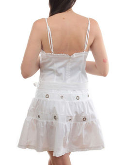 XA-68022 WHITE Сарафан женский (97% хлопок, 3% эластан)