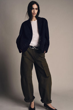 ZW COLLECTION PINSTRIPE BLAZER WITH WOOL - Zara фото 5