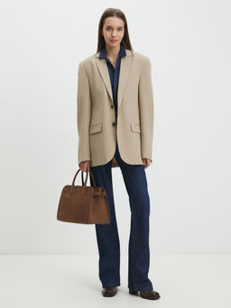 Женский тоут CALZETTI ASHLEY MEDIUM Артикул 4406305, бежево-коричневый фото 2