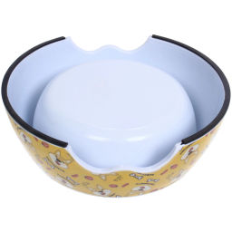 Миска из нержавеющей стали "ЛЮБИМЫЙ БРО", корги, 17.5*22*7.5см (наклейка)