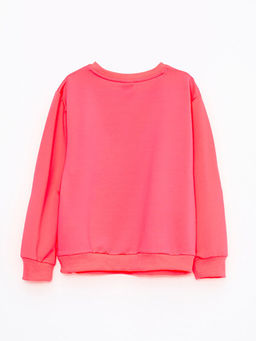 Bisiklet Yaka Bask?l? Uzun Kollu K?z ?ocuk Sweatshirt - Waikiki фото 2