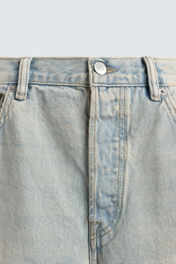 JEANS STRAIGHT CROPPED FIT / Azul claro - Zara фото 9