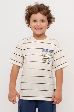 КР 302757/суровый,индиго,полоска к569 фуфайка (футболка) для мал