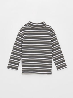 Bal?k?? Yaka Uzun Kollu ?izgili Erkek Bebek Ti??rt - Waikiki фото 3