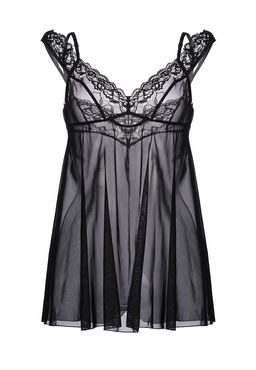 Комбинация бэби-долл c разрезом сзади Erolanta Sofia, черный (54-56)  фото 7