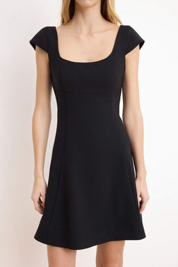 Siyah Mini S?rt Baglama Detayl? Dokuma Elbise TWOSS26EL00116