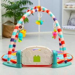 Развивающий коврик Игра малыша, с пианино, круглый, голубой - Simaland фото 10