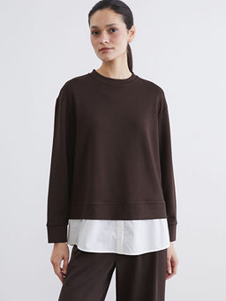 Bisiklet Yaka Kad?n Sweatshirt Tunik