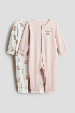 Pack de 2 pijamas enteros en algod?n