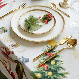 Скатерть новогодняя Этель Щелкунчик 150?220 см, с ВГМО, 100% хл, саржа 190 г/м?