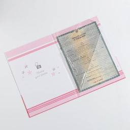 Папка для свидетельства о рождении Слоник, для девочки, А4 - Долго и счастливо фото 6
