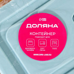 Контейнер Доляна Cook and Freeze, 380 мл, 15×11×5.5 см, с крышкой, жаропрочное стекло, цвет МИКС