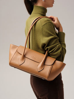 Кожаная сумка Viki DBR 31341 оранжевый миндаль фото 3