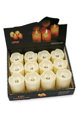 Набор свечей светодиодных на батарейках 7 см (12 шт) SF-7552, №1 (теплый свет) - Больше подарков фото 2