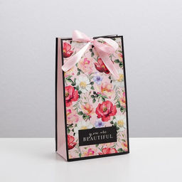 Пакет подарочный с лентой You are beautiful, 13 23 7 см