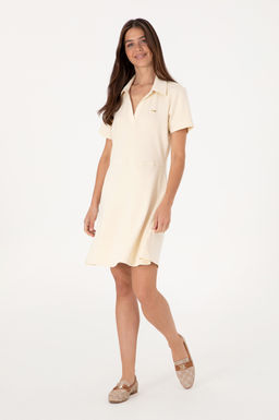 Kad_n Krem _rme Elbise Sepette S_rpriz _ndirim - U.s. polo assn фото 3