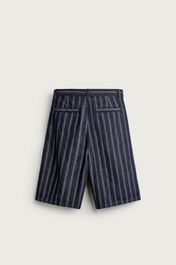 BERMUDA RELAXED FIT PLIEGUES RAYAS / Azul - Zara фото 7