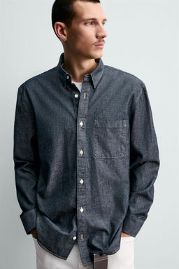 RELAXED FIT DENIM SHIRT - Zara фото 15