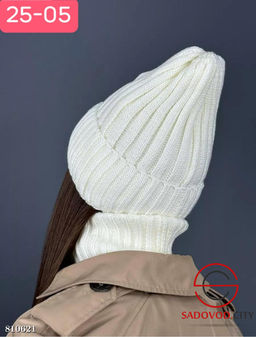 Зимний набор шапка и снуд из теплого флиса - Bruno фото 4